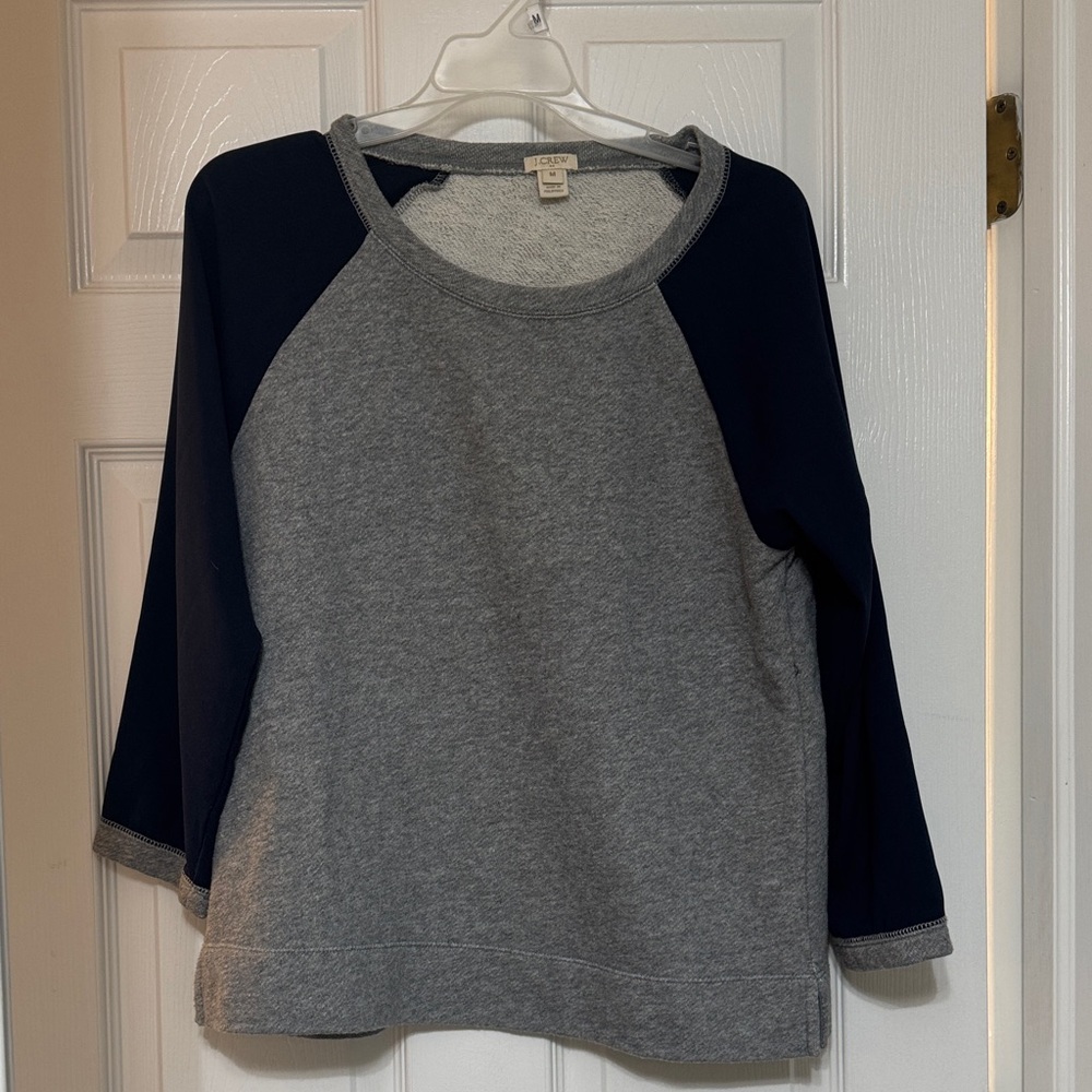 J. Crew Gray and Black Sweatshirt